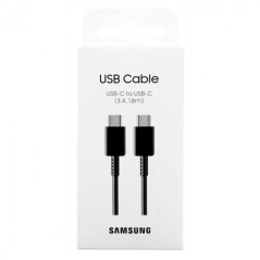 Câble Type-C / Type-C Samsung EP-DX310JBEGEU 3A - 1.8M - Noir - Retail Box (Origine)